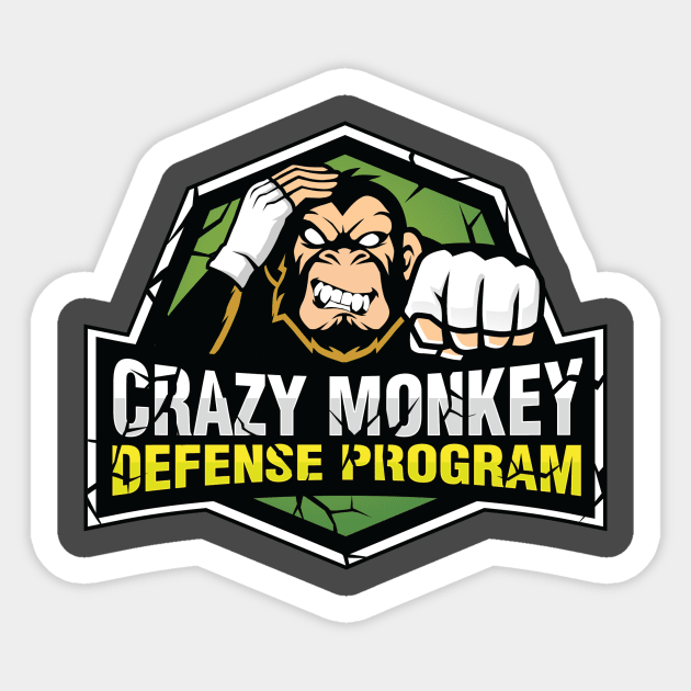 The Determined Monkey Sticker by rodney